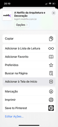 Adicionar à Tela de Início